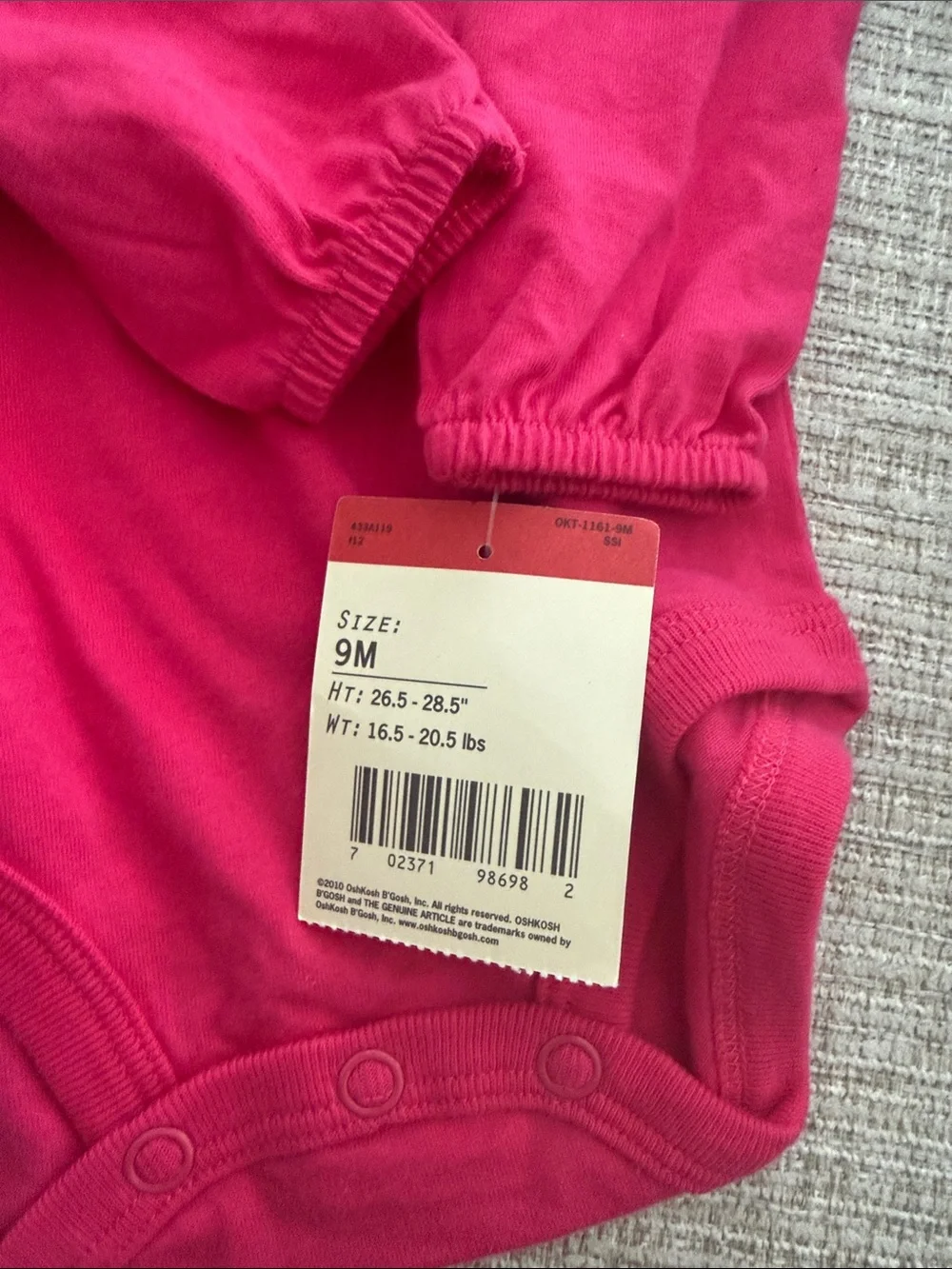 Oshkosh girls two piece cotton long sleeve button @overalls so cute size 9M